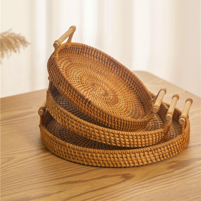 Rattan Tray Handle - Rattan Kayış Kolu Depolama Sepeti Ekmek