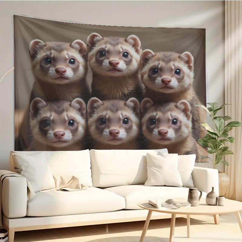 Sevimli Gelincik Grubu Goblen  - Interior Design Home Decor incelemesi ve fiyatı
