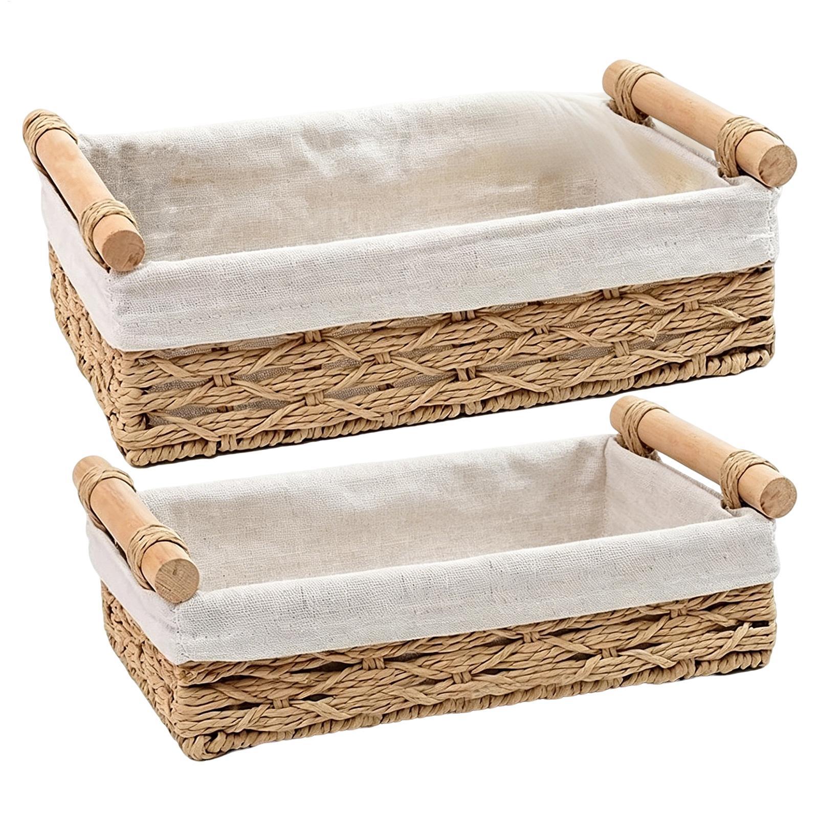 Kulplu ve Astarlı Saklama Sepe - Rattan Tray Handle incelemesi ve fiyatı