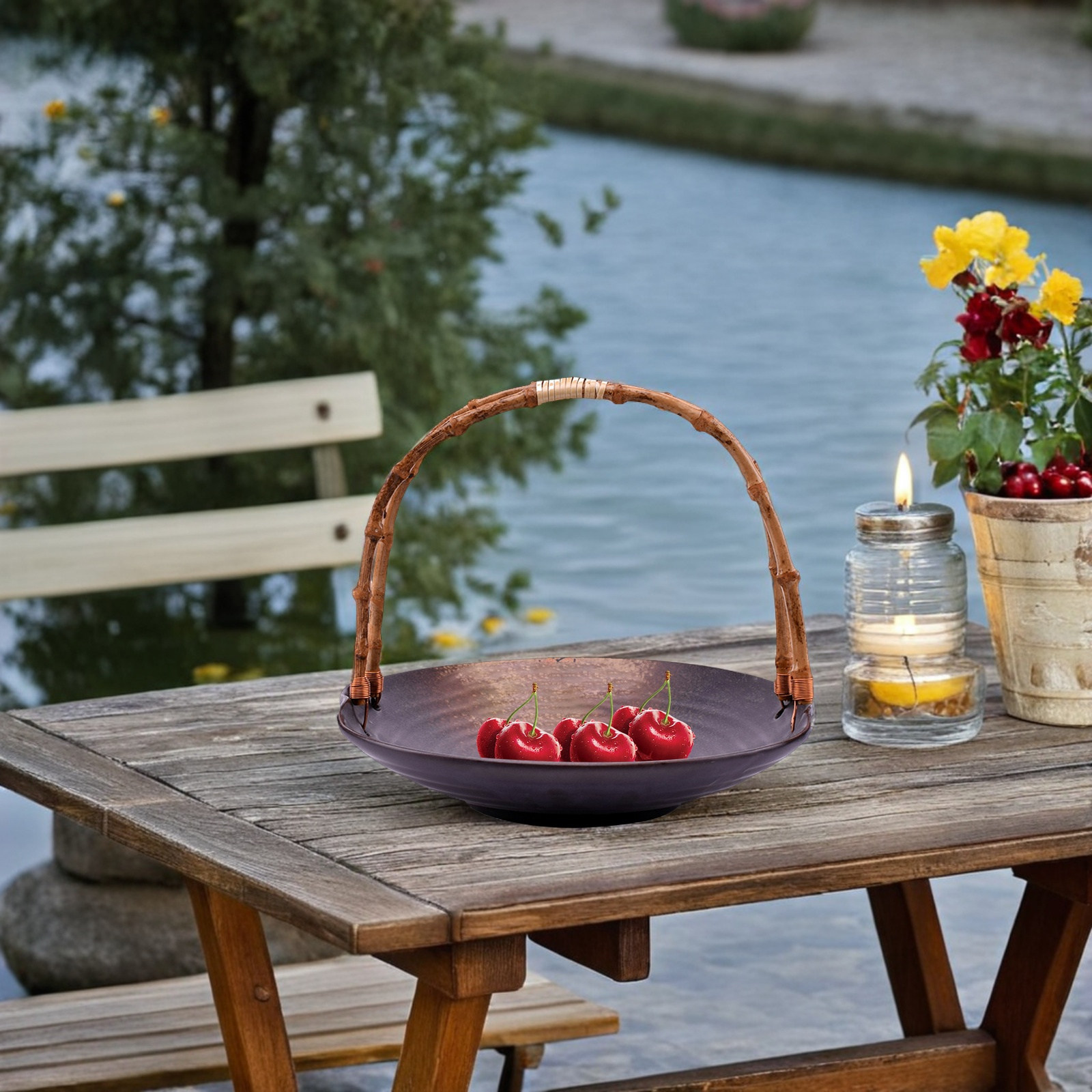 Rattan Hasır Servis Tepsisi Sa - Rattan Tray Handle incelemesi ve fiyatı